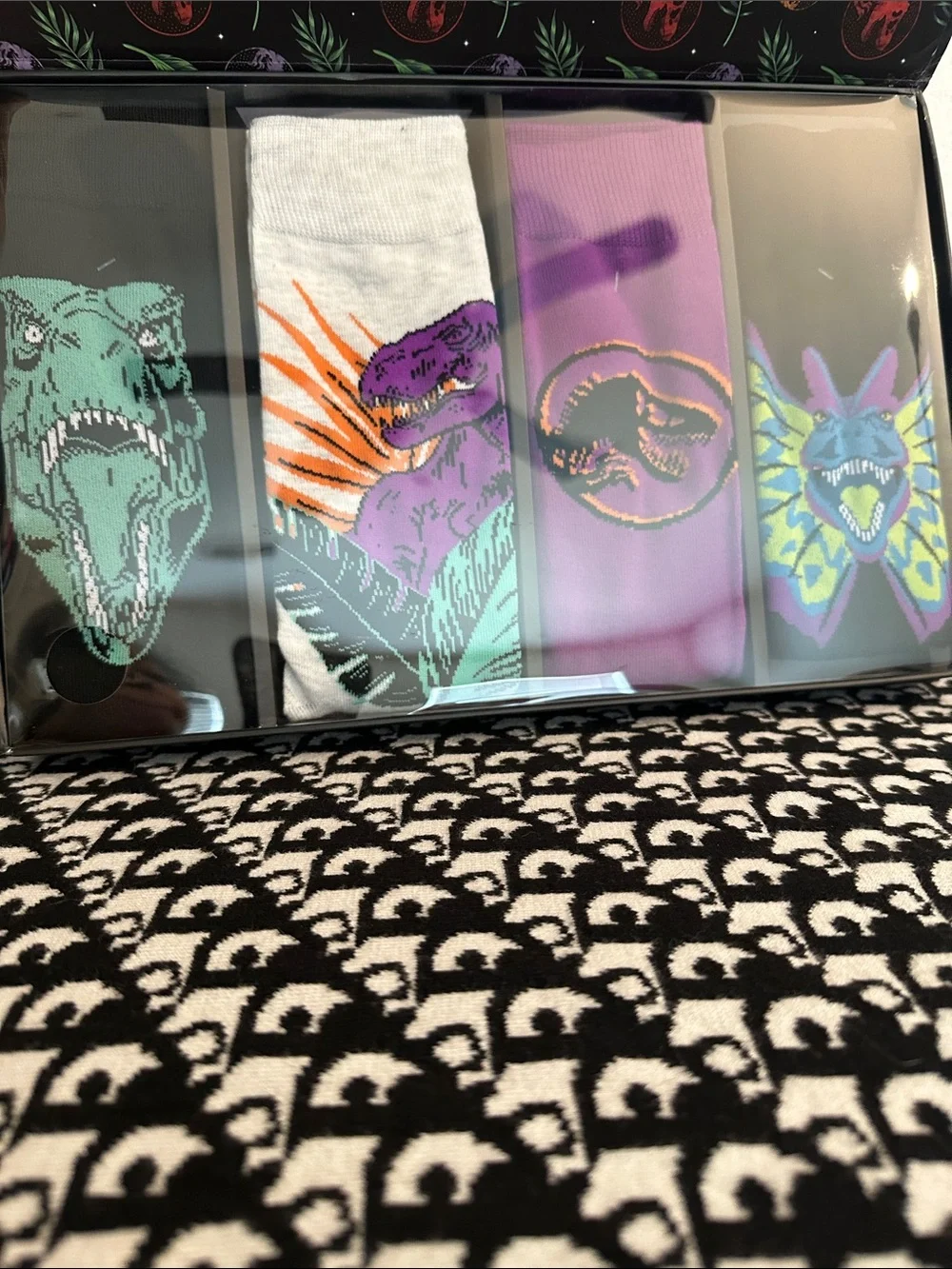 Jurassic Park 4 pairs Crew Socks Lenticular Gift Set Box